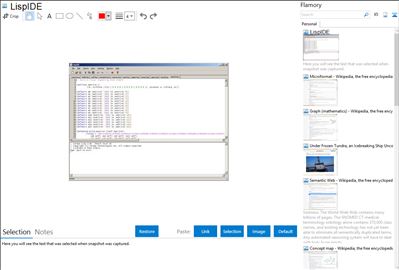 LispIDE - Flamory bookmarks and screenshots