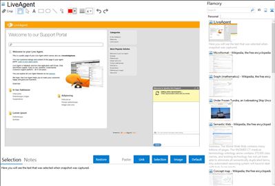 LiveAgent - Flamory bookmarks and screenshots