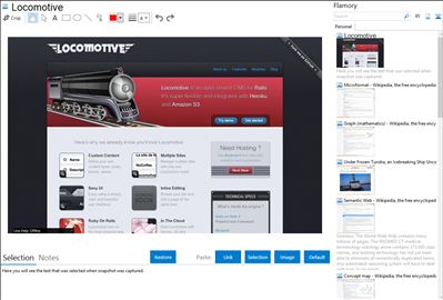 Locomotive - Flamory bookmarks and screenshots