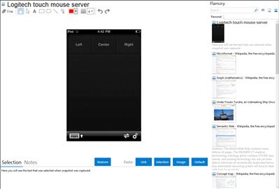 Logitech touch mouse server - Flamory bookmarks and screenshots
