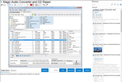Magic Audio Converter and CD Ripper - Flamory bookmarks and screenshots