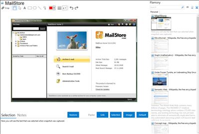 MailStore - Flamory bookmarks and screenshots