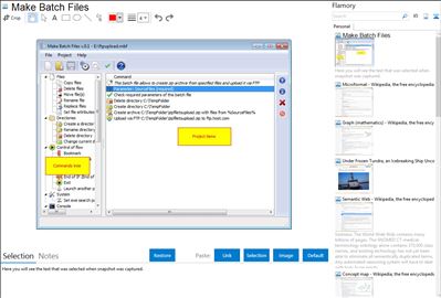 Make Batch Files - Flamory bookmarks and screenshots