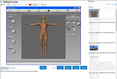 MakeHuman - Flamory bookmarks and screenshots