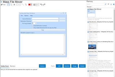Mass File Mover - Flamory bookmarks and screenshots