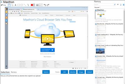 Maxthon - Flamory bookmarks and screenshots