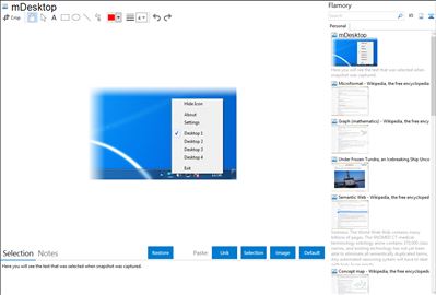 mDesktop - Flamory bookmarks and screenshots