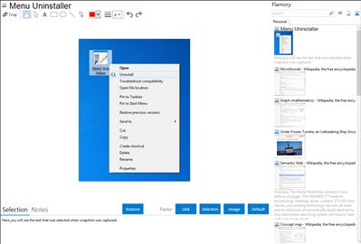 Menu Uninstaller - Flamory bookmarks and screenshots