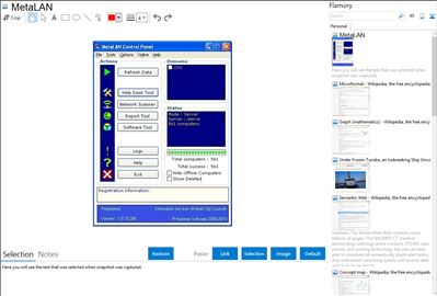 MetaLAN - Flamory bookmarks and screenshots