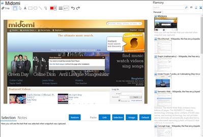 Midomi - Flamory bookmarks and screenshots