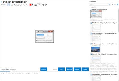 Mouse Broadcaster - Flamory bookmarks and screenshots