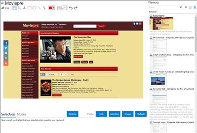 Moviepre - Flamory bookmarks and screenshots