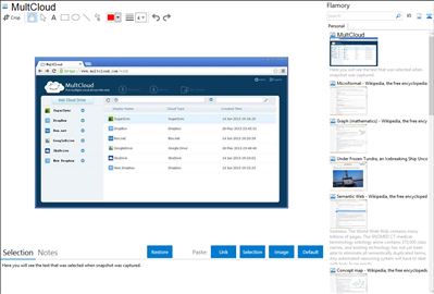 MultCloud - Flamory bookmarks and screenshots