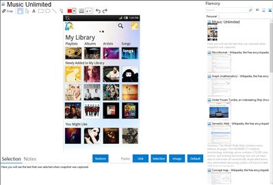 Music Unlimited - Flamory bookmarks and screenshots
