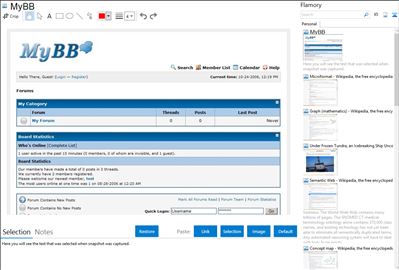 MyBB - Flamory bookmarks and screenshots