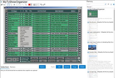 MyTvShowOrganizer - Flamory bookmarks and screenshots