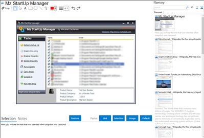 Mz StartUp Manager - Flamory bookmarks and screenshots