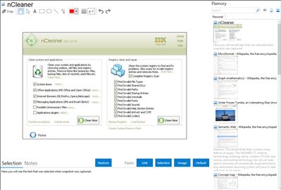 nCleaner - Flamory bookmarks and screenshots