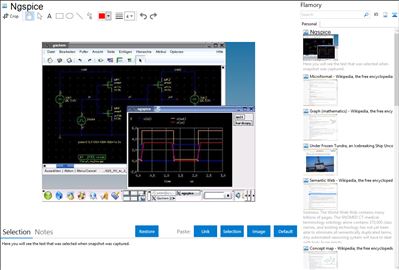 Ngspice - Flamory bookmarks and screenshots