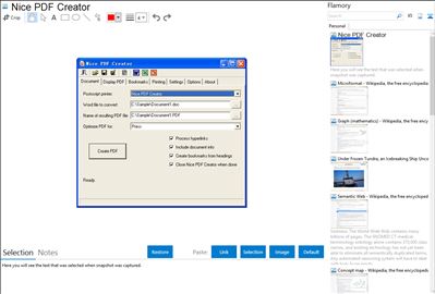 Nice PDF Creator - Flamory bookmarks and screenshots