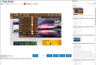 Note Board - Flamory bookmarks and screenshots