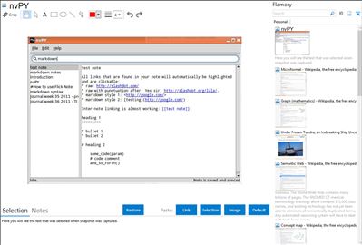 nvPY - Flamory bookmarks and screenshots
