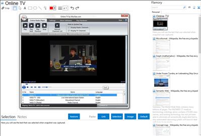 Online TV - Flamory bookmarks and screenshots