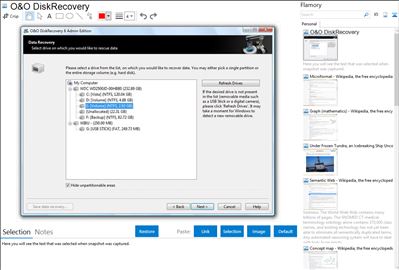 O&O DiskRecovery - Flamory bookmarks and screenshots