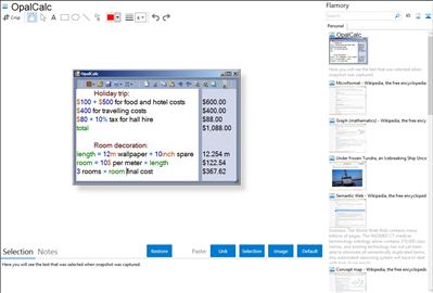 OpalCalc - Flamory bookmarks and screenshots