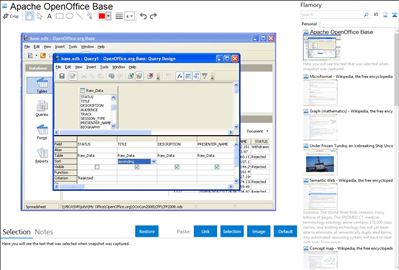 Apache OpenOffice Base - Flamory bookmarks and screenshots