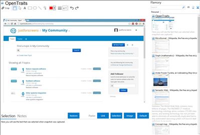 OpenTraits - Flamory bookmarks and screenshots