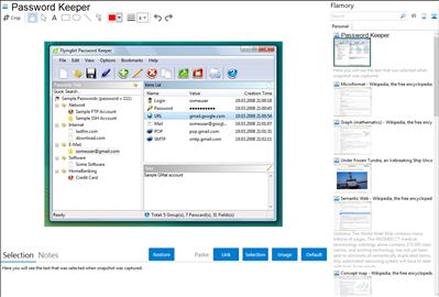 Password Keeper - Flamory bookmarks and screenshots