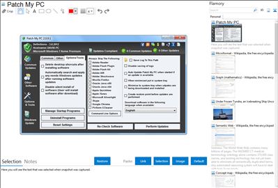 Patch My PC - Flamory bookmarks and screenshots