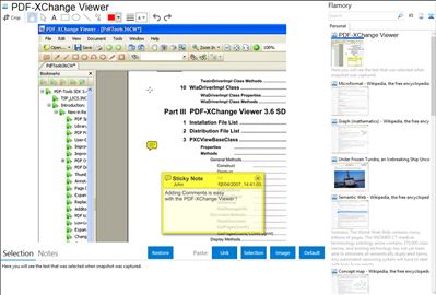 PDF-XChange Viewer - Flamory bookmarks and screenshots
