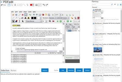 PDFedit - Flamory bookmarks and screenshots