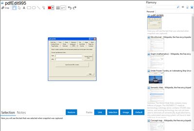 pdfEdit995 - Flamory bookmarks and screenshots