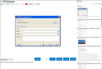 PDFKeeper - Flamory bookmarks and screenshots