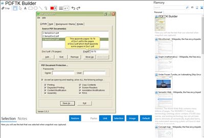 PDFTK Builder - Flamory bookmarks and screenshots