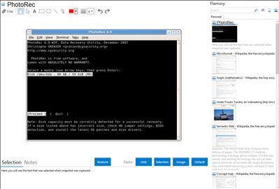 PhotoRec - Flamory bookmarks and screenshots