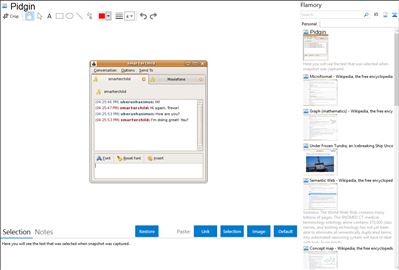 Pidgin - Flamory bookmarks and screenshots