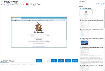 PirateBrowser - Flamory bookmarks and screenshots