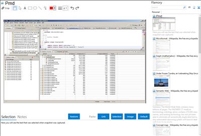 Pmd - Flamory bookmarks and screenshots