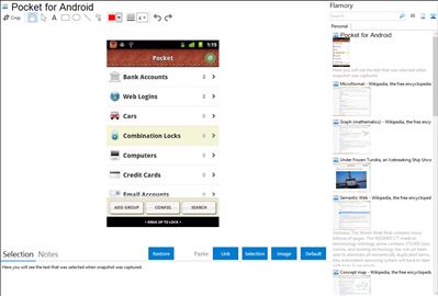Pocket for Android - Flamory bookmarks and screenshots