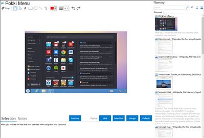 Pokki Menu - Flamory bookmarks and screenshots