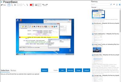PowerBasic - Flamory bookmarks and screenshots