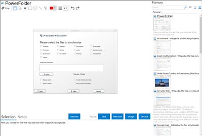 PowerFolder - Flamory bookmarks and screenshots