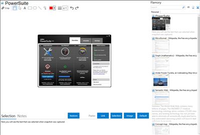 PowerSuite - Flamory bookmarks and screenshots