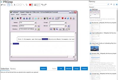 PRGrep - Flamory bookmarks and screenshots