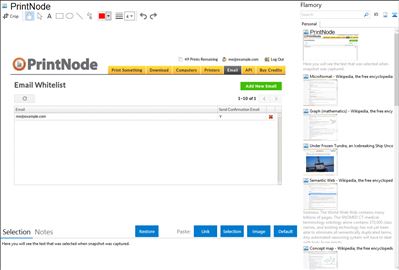 PrintNode - Flamory bookmarks and screenshots
