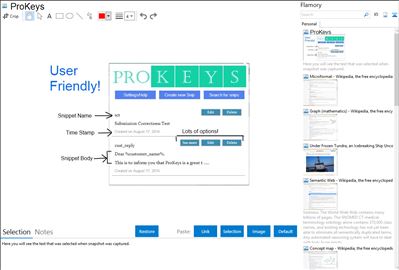 ProKeys - Flamory bookmarks and screenshots